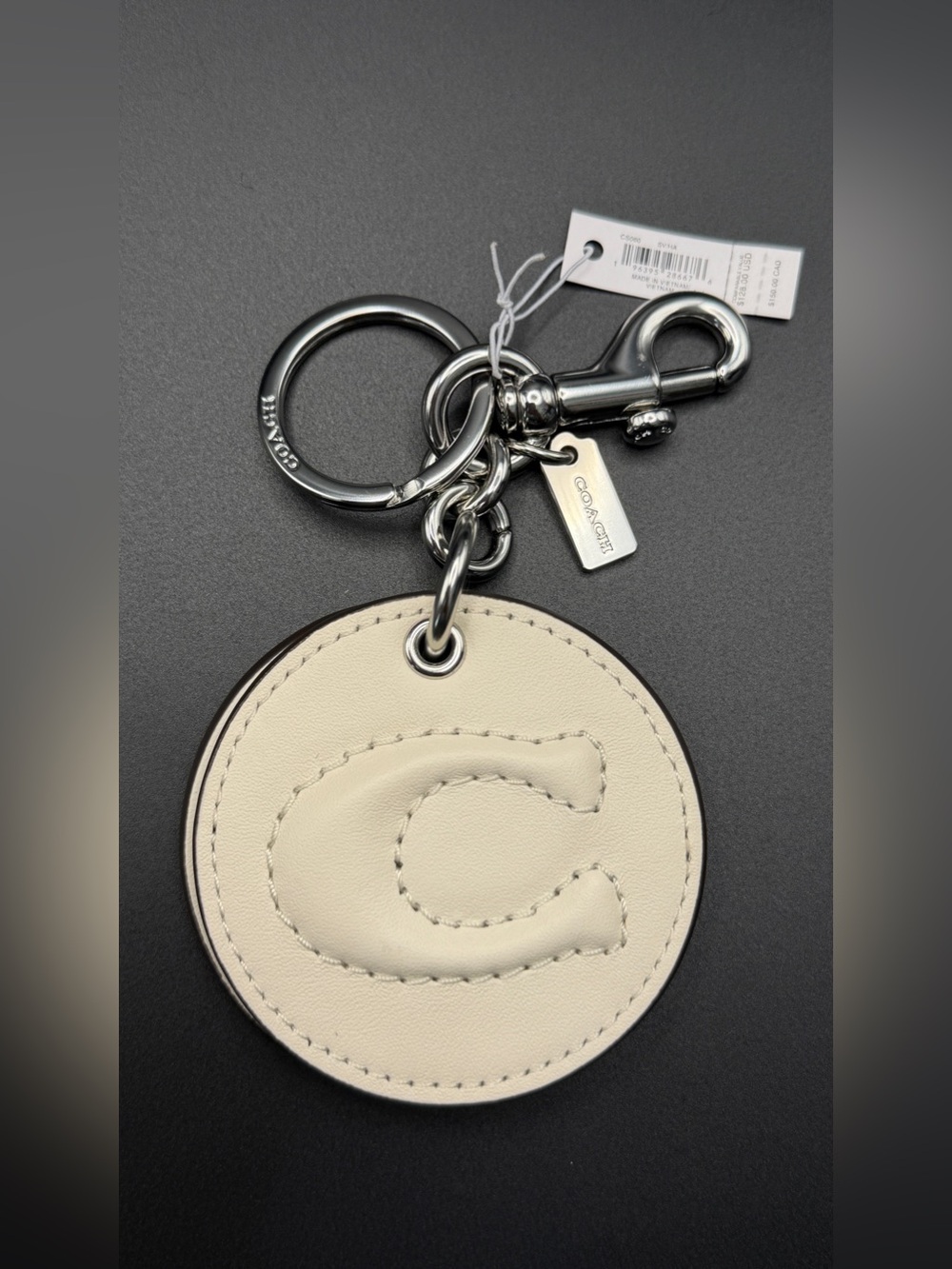 CSO60 Coach Mirror Bag Charm with Signature Logo